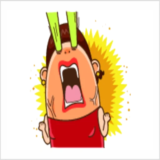 human, illustration, funny caricatures, a screaming person caricature, stock vector graphics