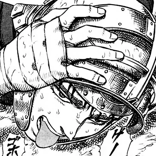 manga, berserk manga, 330 chapter manga berserk, berserker helmet manga color, casca berserker kantaro miura death