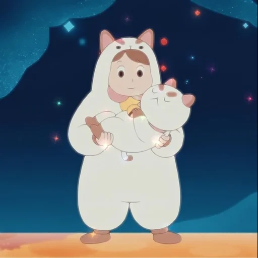 sebuah mainan, puppycat, wayang, bi pappyt, moncong beruang putih