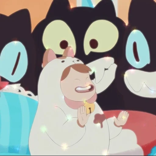 аниме, кот би, bee and puppycat 1 сезон, bluey мультсериал персонажи, bee and puppycat 1 сезон 1 серия