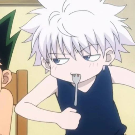 kilois publishing house, hunter x hunter 3, kilois drinks soda water, killua zoldik screenshot, anime hunter x hunter kiloa ghosn