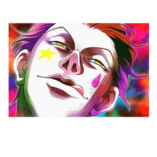 hisoka face, hisoka est original, portrait joker 2019, hisoka contre castro, joker