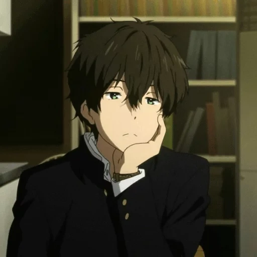 bild, oreki hotaro, anime charaktere, khotaro oreki anime, hyouka hotaro orek