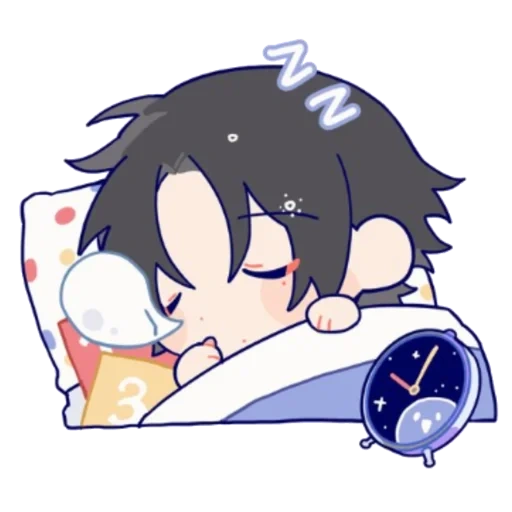 hypnosis, hypnosis mic, personnages d'anime, tomioka dort à chibi