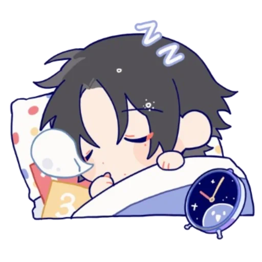 hypnosis, hypnosis mic, anime characters, tomioka sleeps chibi