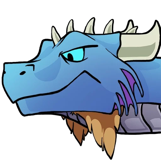 anime, der drache, blauer drache, winter wyvern