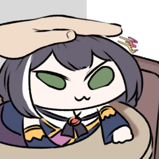 irmãzinha, kyaru chibi, sinal de indentação, sad_kyaru_chan