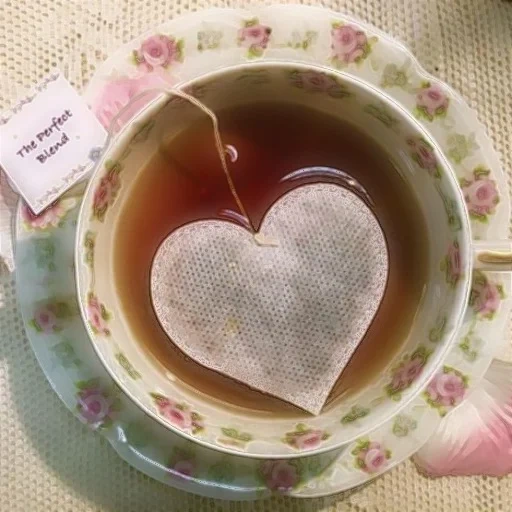 чай сердечками, чай форме сердца, форма чайного пакетика, всем доброе утро хорошего дня, чайный пакетик своими руками сердце