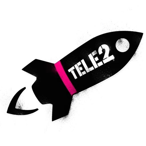 tele2, rocket icon, rocket icon, rocket logo, rocket team st