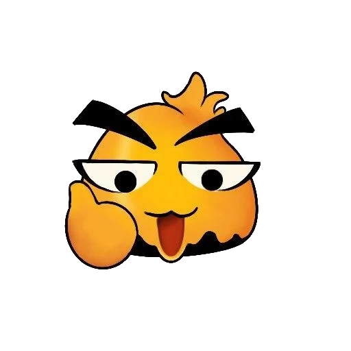 anime, emoticônes, angry birds orange