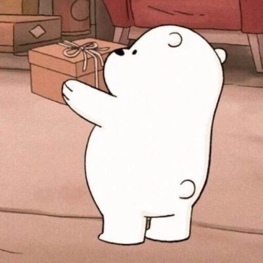 die ganze wahrheit über den bären, ice bear we bare bears, wir nackten bären ästhetik, nackter bär ästhetik weiß, die ganze wahrheit des bären weiß