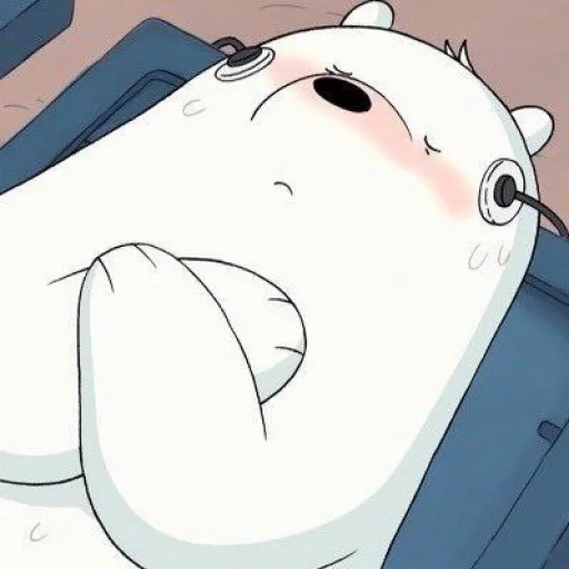 anime, polar bear, we bare bears white yuri, the whole truth about beads is white, the whole truth about bely bears is blushing