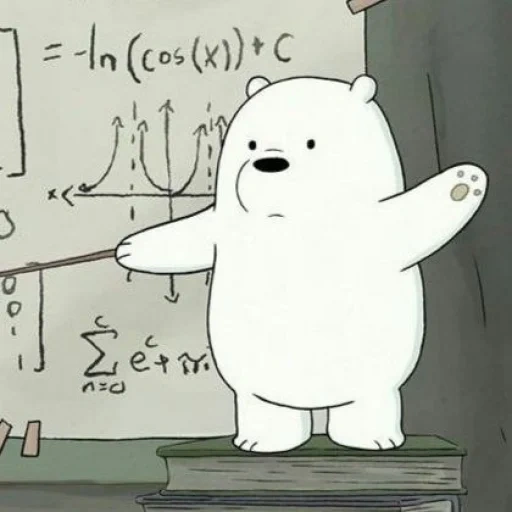 bare bears, chalk board, the whole truth about bears, aesthetic cartoon bear, we bare bears ice bear