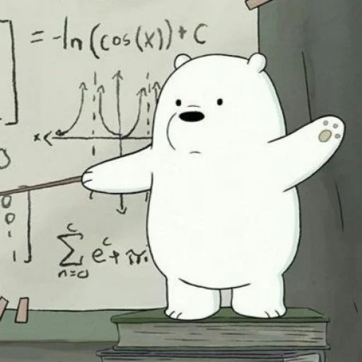 bare bears, меловая доска, вся правда о медведях, aesthetic cartoon bear, we bare bears ice bear