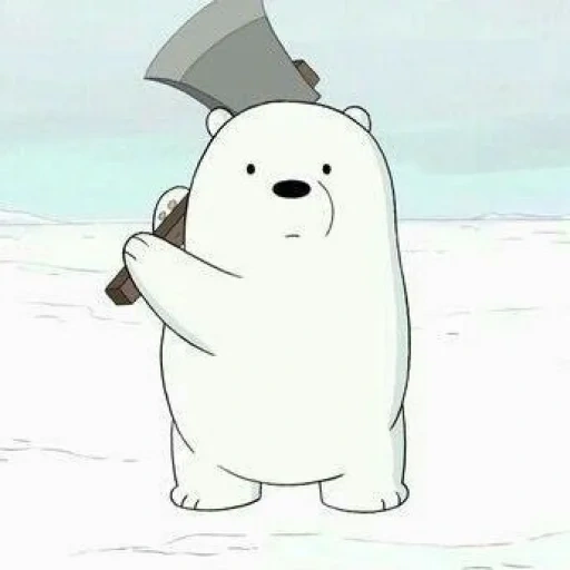 a toy, ice bear, the bear is cute, we bare bears white, white all the truth about bears