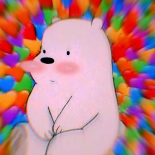 we naked bear white, the whole truth about bears, we bare bears ice bear, cartoon heart meme, we naked bear polar bear