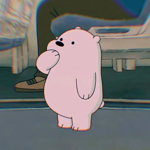 the whole truth about bears, we naked bear aesthetics, ice bear we bare bears, naked bear aesthetic white, aesthetic cartoon we naked bear