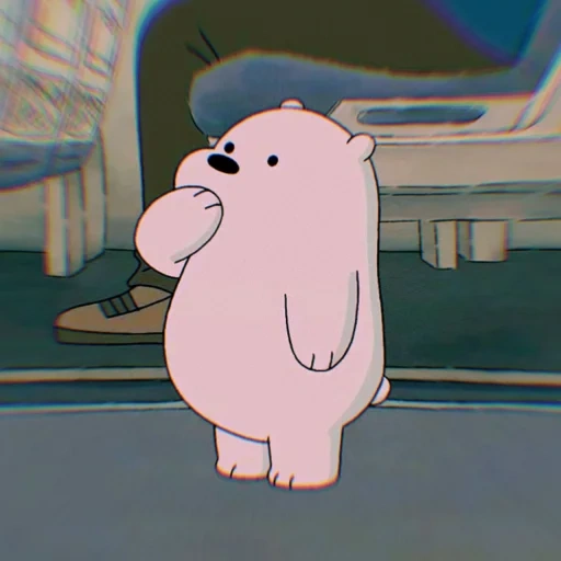 die ganze wahrheit über den bären, wir nackten bären ästhetik, ice bear we bare bears, nackter bär ästhetik weiß, ästhetische cartoon wir nackten bären