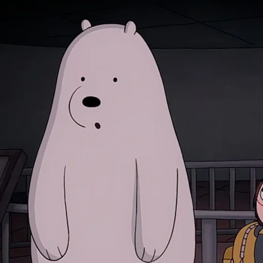 picture, the bear is white, the whole truth about bears, white bear with an ax, white all the truth about bears