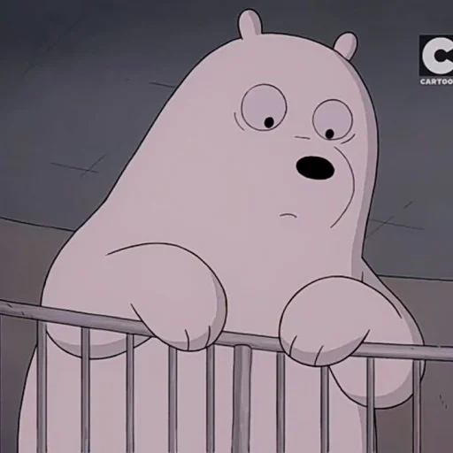 the bear is white, we are white bears, white all the truth about bears, sad white bear cartoon, white bear is the whole truth about bears