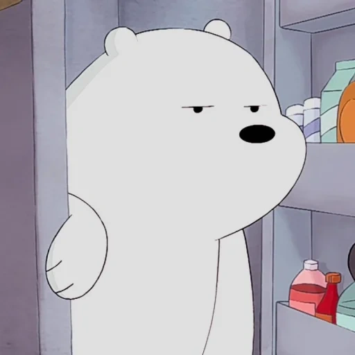 a toy, the bear is cute, icebear we bar bears heart, we bare bears white aesthetics, white bear is the whole truth about bears