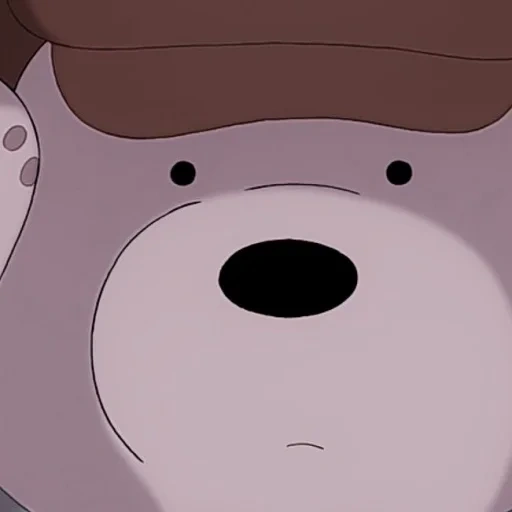 аниме, человек, bare bears, icebear мультик, ice bear we bare bears