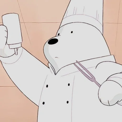 мальчик, bare bears, ice bear we bare bears, мы обычные медведи белый повар, мы обычные медведи белый готовит