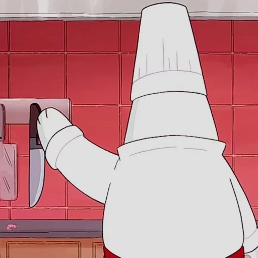 anime, beruang biasa, kami berkulit putih untuk beruang biasa, kami beruang ice bear cooking, kami beruang putih dengan kapak