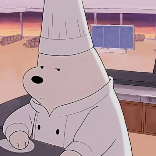 bare bears, we are ordinary bears white cook, we bears ice bear cooking, we are ordinary bears white with an ax, we are preparing ordinary bears white