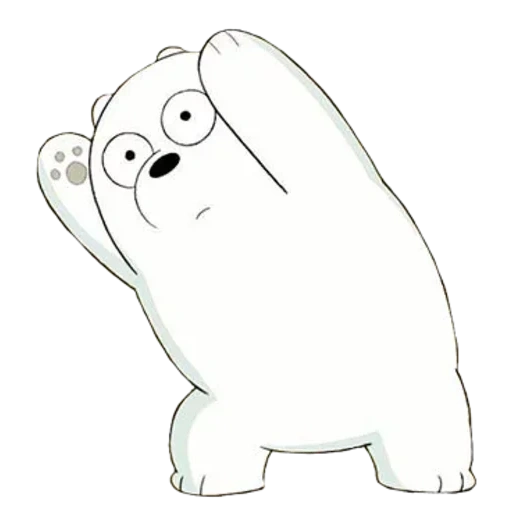 ours polaire, we naked bear white, cartoon d'ours polaire, cartoon d'ours polaire