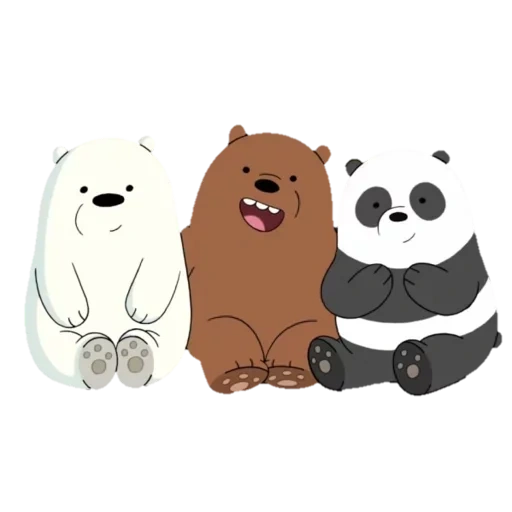 toute la vérité sur les ours, ours panda grizzli blanc, nous sommes des ours ordinaires des pandas grizzlis, panda trois ours brun blanc, trois ours panda blanc grizzly