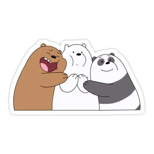 the whole truth about bears, we bare bears stickers, bar bears, stickers stickers, bear white