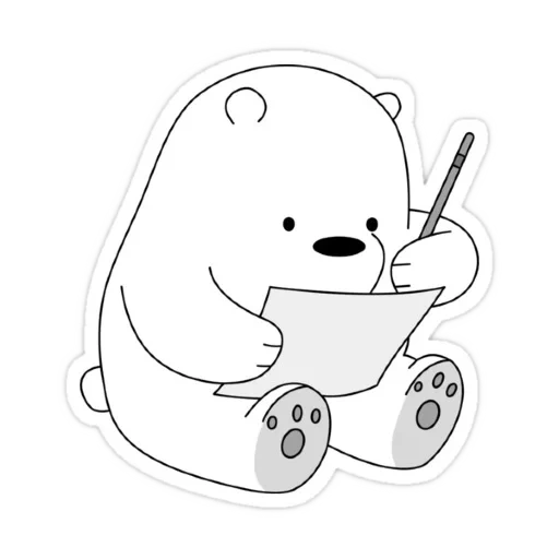 icebear lizf autocollants, we bare bars wallpaper sur l'iphone, toute la vérité sur les ours, ice bear we bare bears, thermos we bare bears blanc