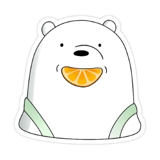 stickers white bear, we bare bears systems, ice bear we bare bears, bear stick, vatsap with a white bear