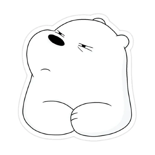 orso nudo orso di ghiaccio, orso bianco, adesivi orso bianco, orso caro, carta da parati orso ghiaccio