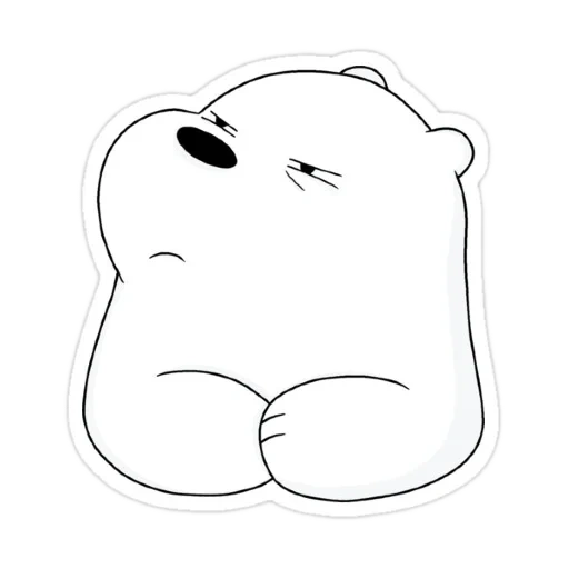 we bare bears ice bear, медведь белый, стикеры белый медведь, медведь милый, обои на рабочий стол ice bear