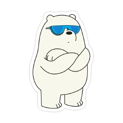 oso blanco, peganadas blancas, ear oso nalado beyrs, icebear lizf stylers, we bare bears pegatinas