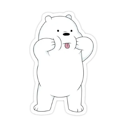 we bar bears stickers, white bear, we bare bears ice bear, bear honey, merry bear