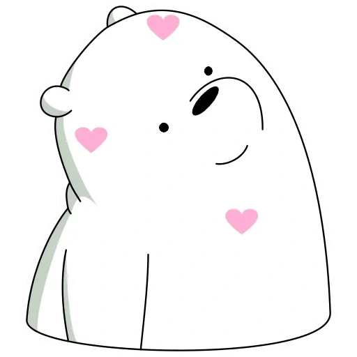 lovely stickers, icebear liza, white stickers, illustrations dear, stickers white bear