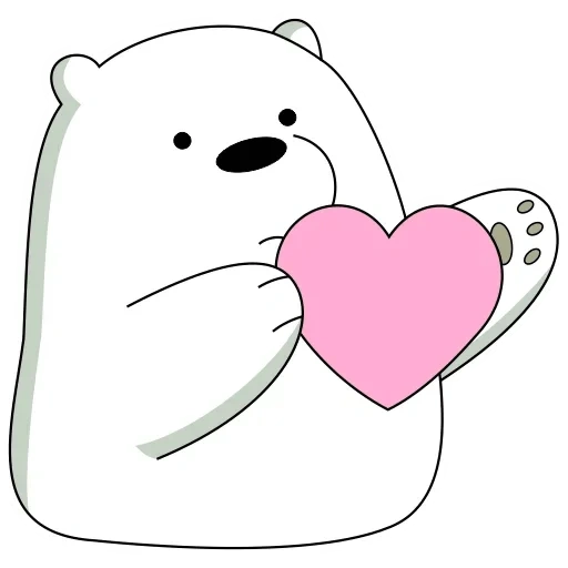 icebear lizf, stiker beruang putih, stiker beruang, sticker cinta, untuk membuat sketsa paru paru