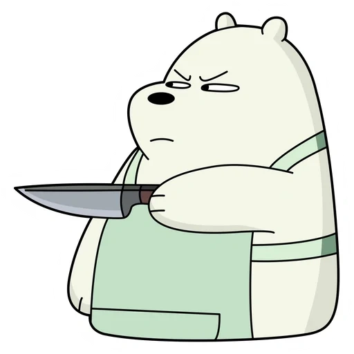 стикеры bare bears, we bare bears белый стикеры, вся правда о медведях, icebear стикеры, аниме