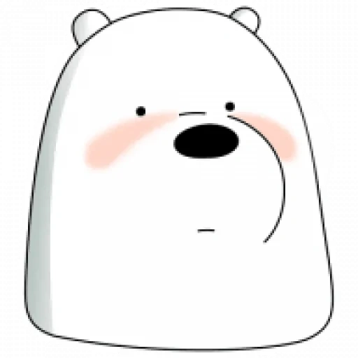 stiker beruang putih, kami beruang biasa putih, beruang putih, stiker es, stiker beruang
