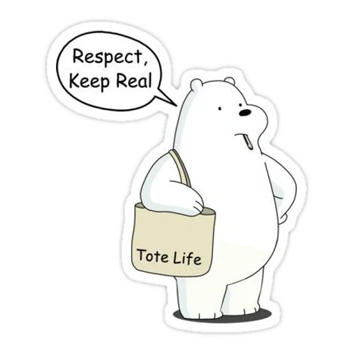 the whole truth about bears, stickers white bear, bear sticker, ice bear hungry sticker, ice bear we bare bears