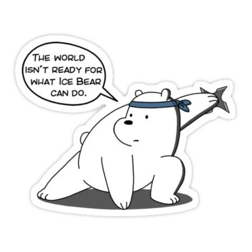 айс беар, ice bear we bare bears, bare bears, icebear we bare bears, белый медведь из we bare bear эмоции