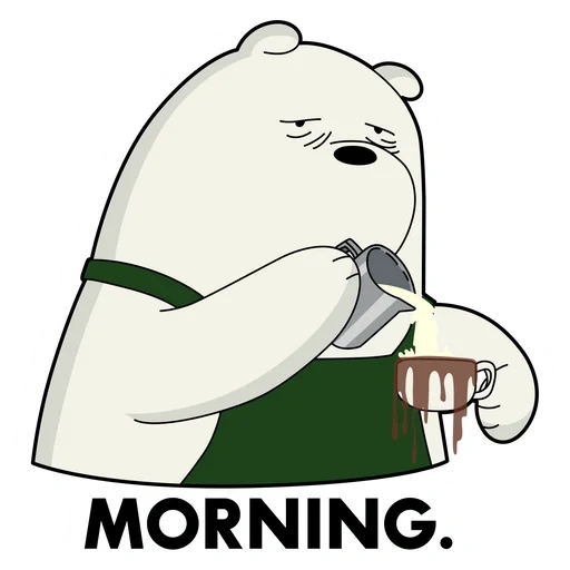 bare bears, adesivi tutta la verità sugli orsi, orso bianco, cartoon we bare bears, 