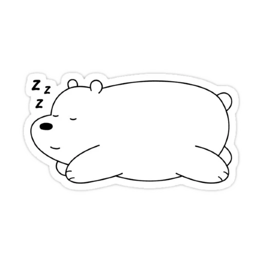 медведь белый, стикеры белый медведь, белый медведь легкий рисунок, медведь медведь, медведь панда