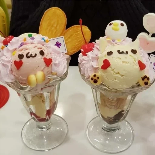 dessert, ice cream dessert, asian dessert, an unusual dessert, delicious