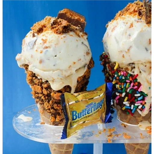 sorvete, sorvete são diferentes, sorvete caseiro, sorvete, butterfinger ice cream