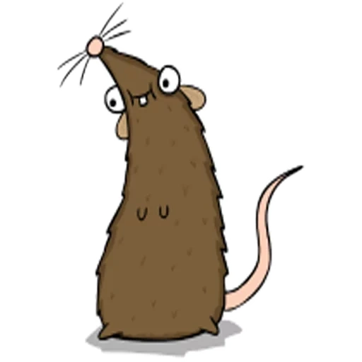 ratto, ratto di topo, il ratto pensa, disegno di ratto, topi cartoni animati