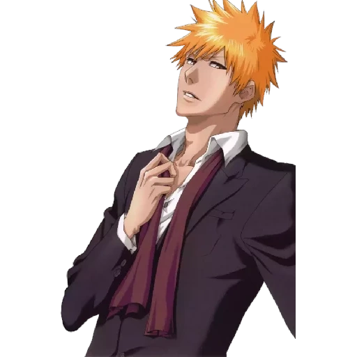 ichigo kurosaki, anime blich ichigo, blich ichigo kurosaki, ichigo kurosaki render, ichigo kurosaki adulte